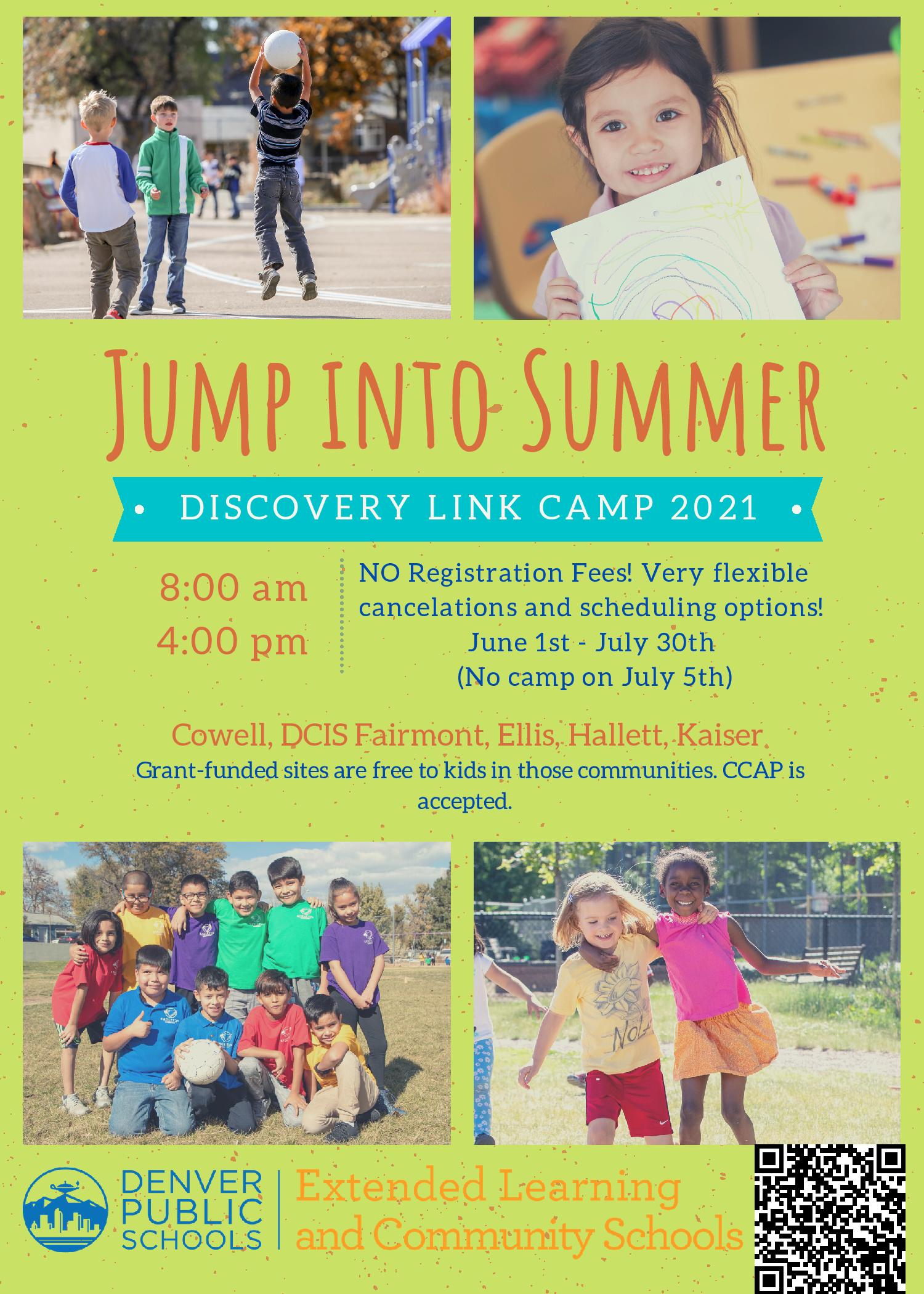Colfax Elementary » Discovery Link Summer Camp